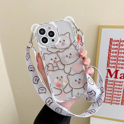 Cute Bear Cross-body Case