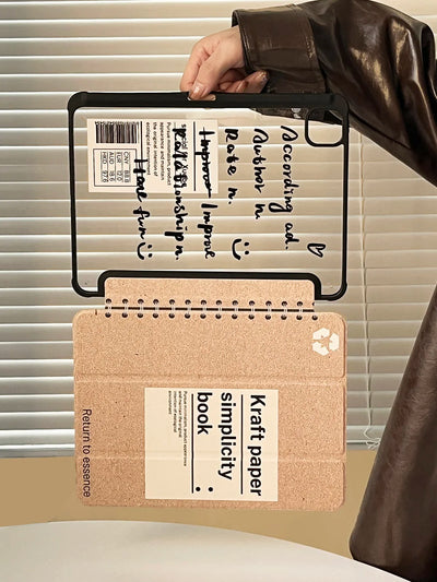 Cute notebook iPad Case