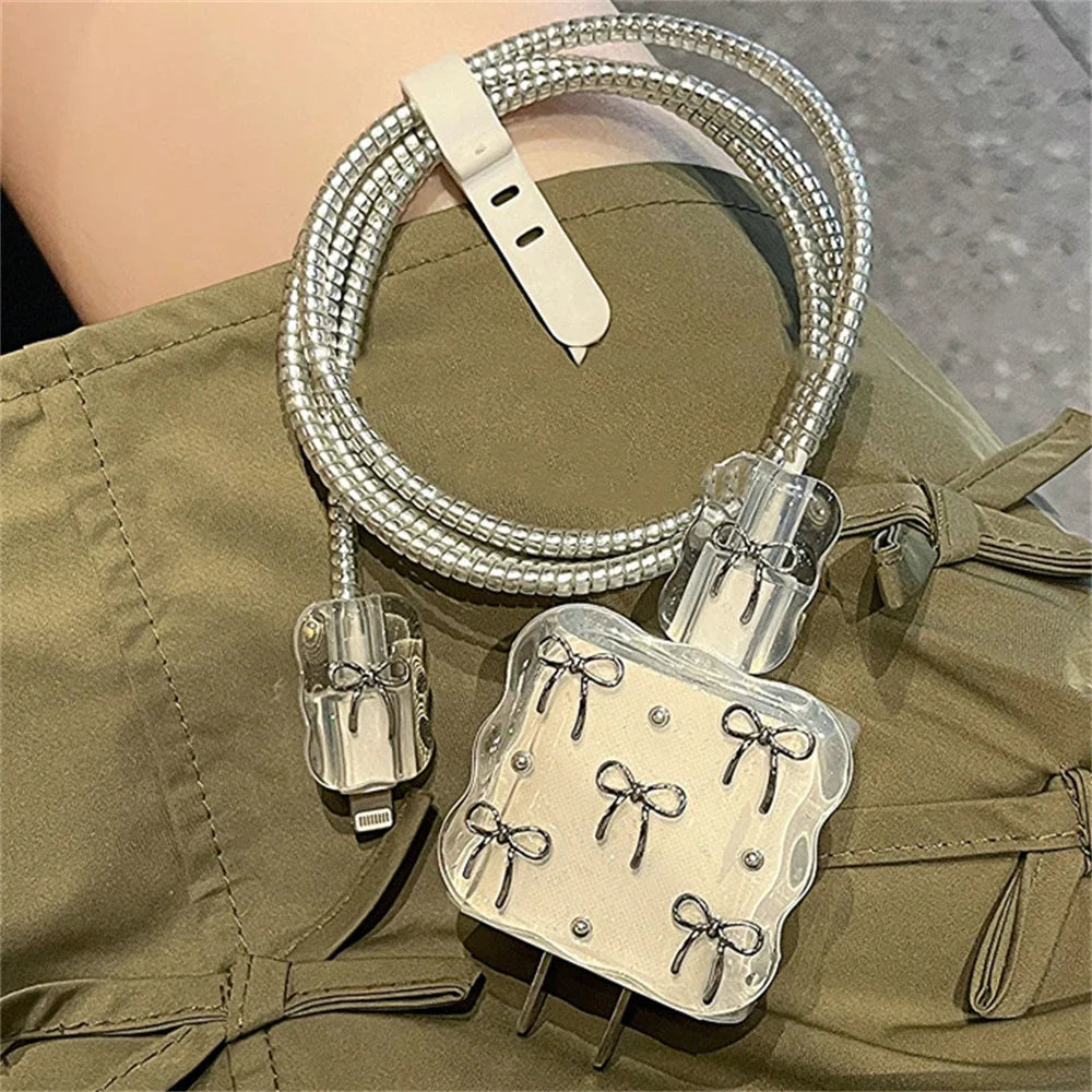 Bowknot Pearl Charging Protector Case
