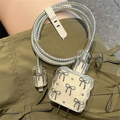 Bowknot Pearl Charging Protector Case