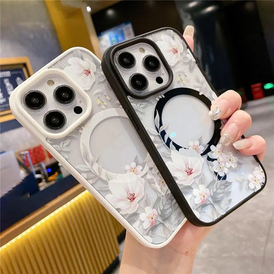 Floral Magnetic Wireless Charging Case