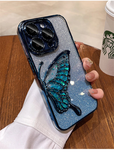 Flash Glitter Butterfly iPhone Case