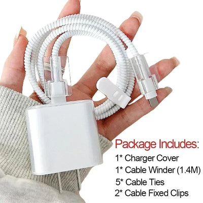 Transparent Charger Cover With Ties
