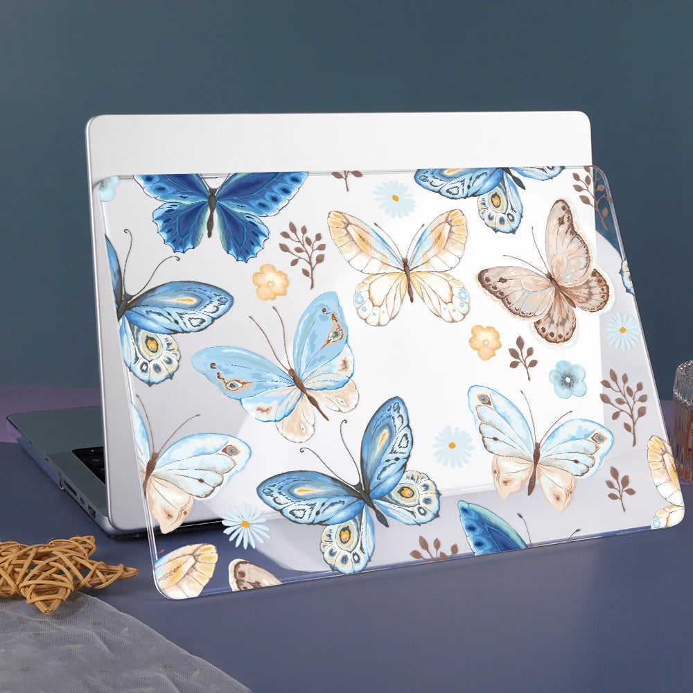 Blue Butterfly Crystal Case for MacBook