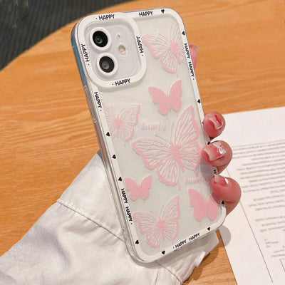 Pink Butterfly iPhone Cover