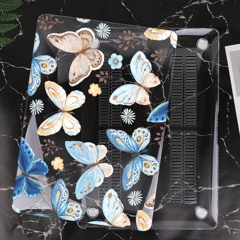Blue Butterfly Crystal Case for MacBook