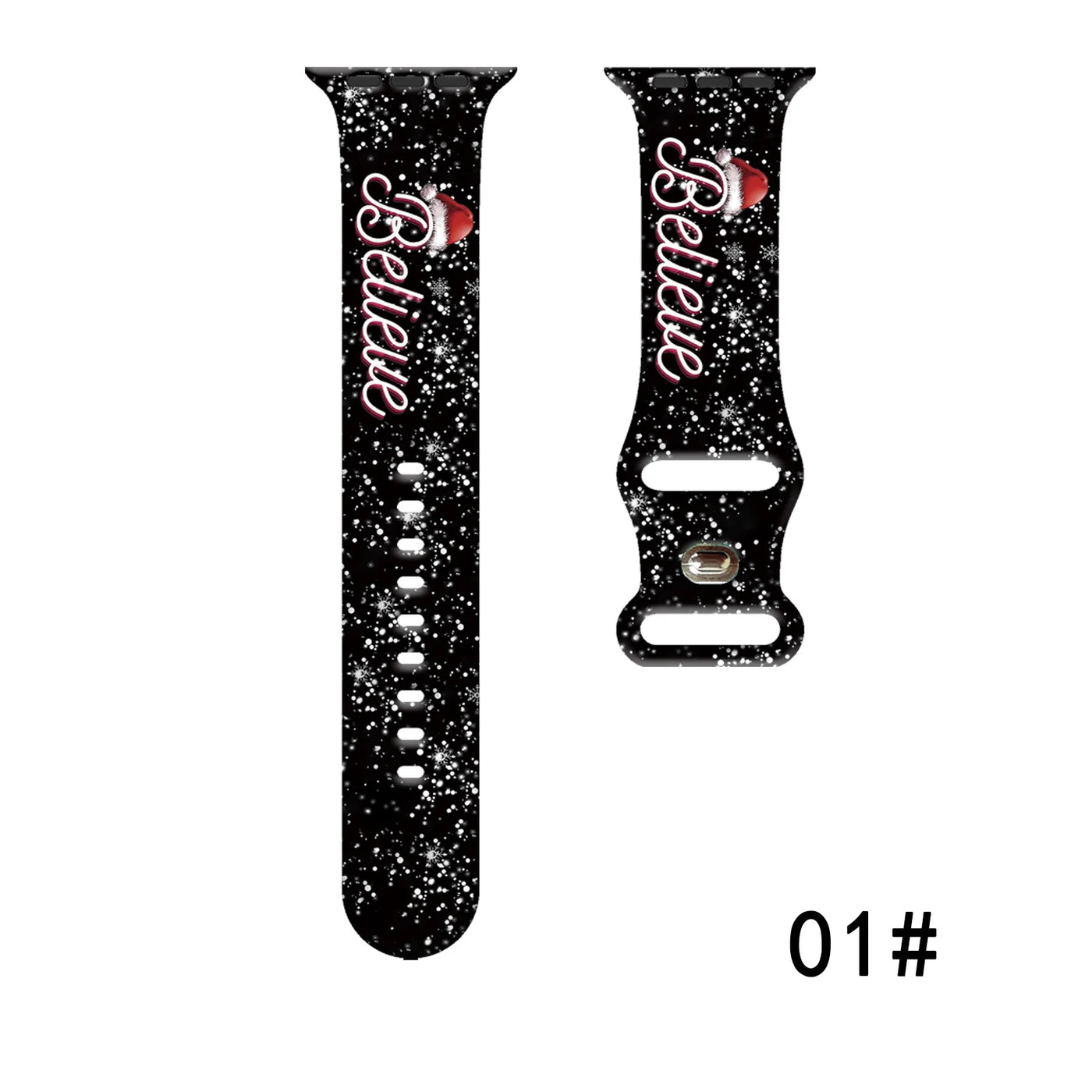 Colorful Christmas Silicone Strap