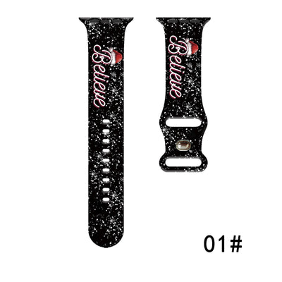 Colorful Christmas Silicone Strap