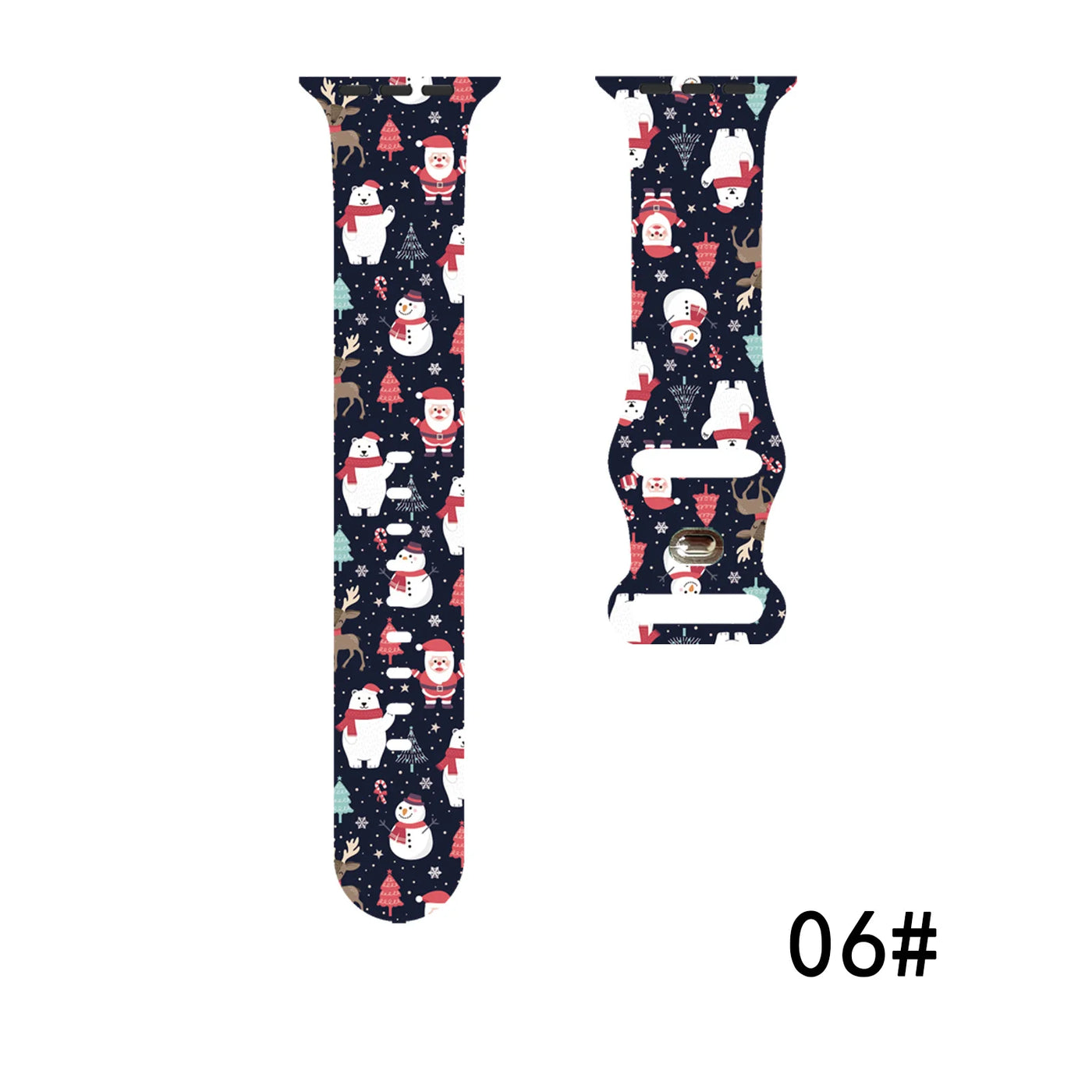 Colorful Christmas Silicone Strap