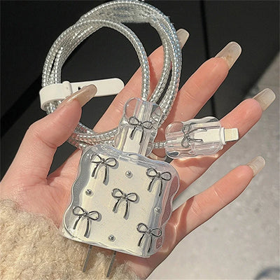 Bowknot Pearl Charging Protector Case