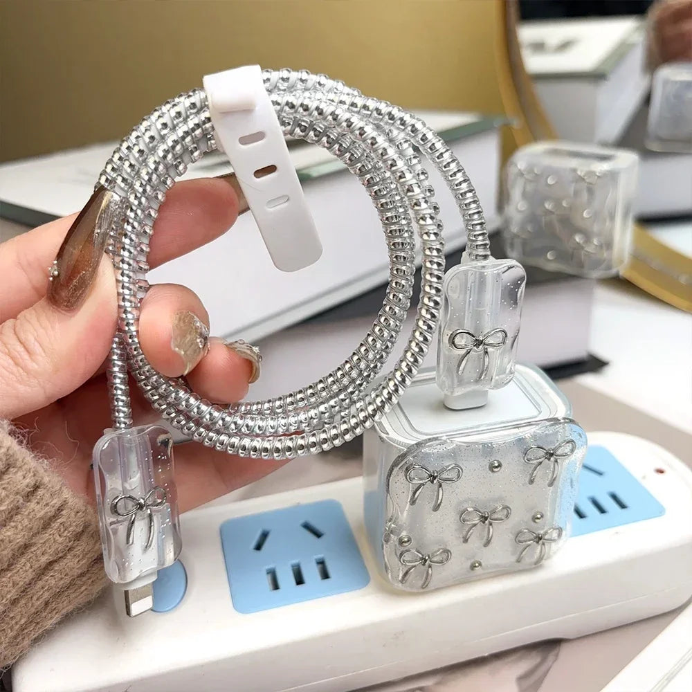 Bling Bowknot Charger Cover