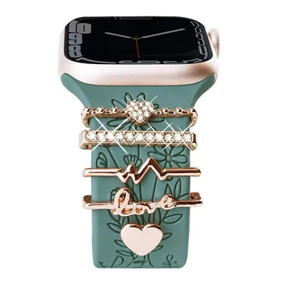 Diamond Decorative Rings iwatch Strap
