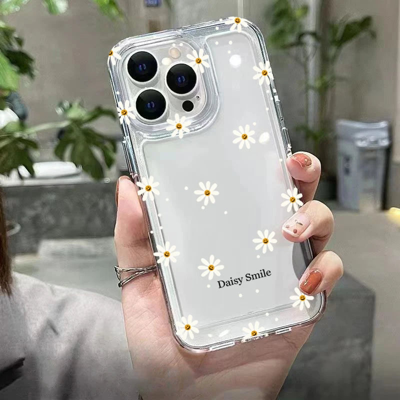 Flowers Pattern Transparent Cover