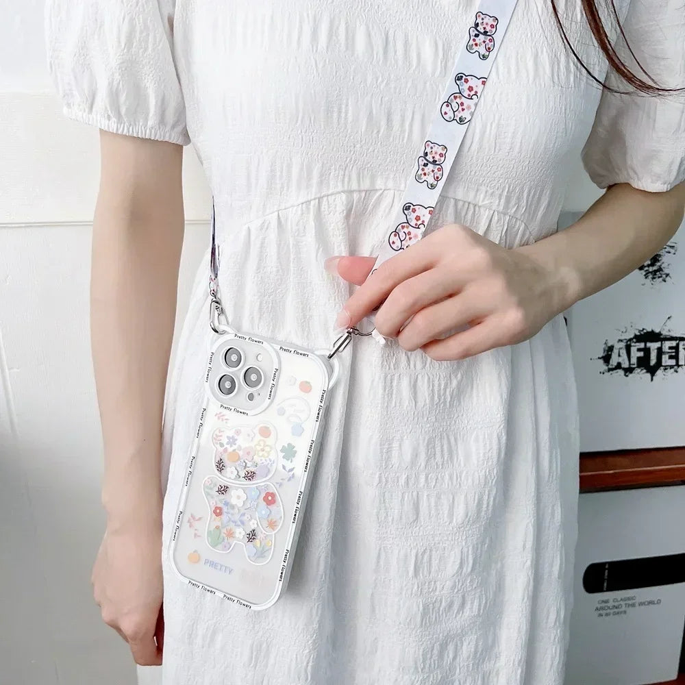 Cute Bear Cross-body Case