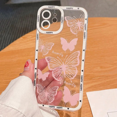 Pink Butterfly iPhone Cover