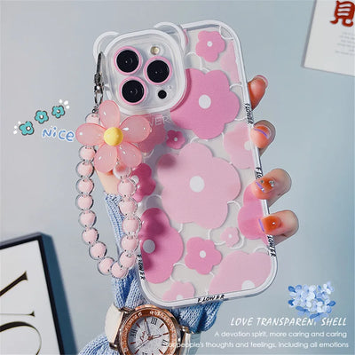 3D Flower iPhone Chain Cover