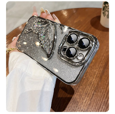 Flash Glitter Butterfly iPhone Case