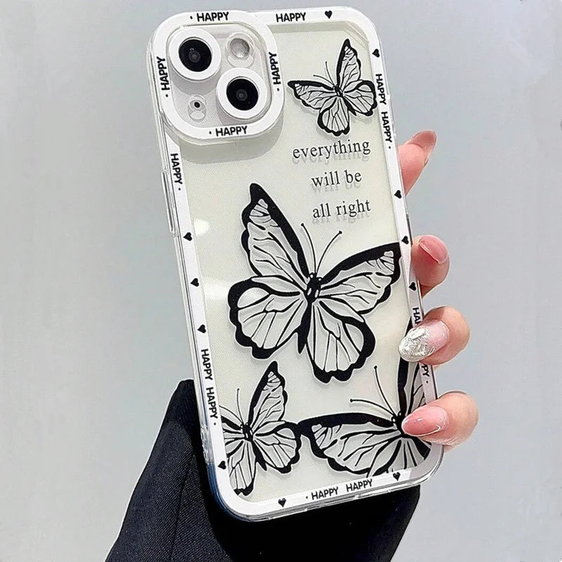 Pink Butterfly iPhone Cover