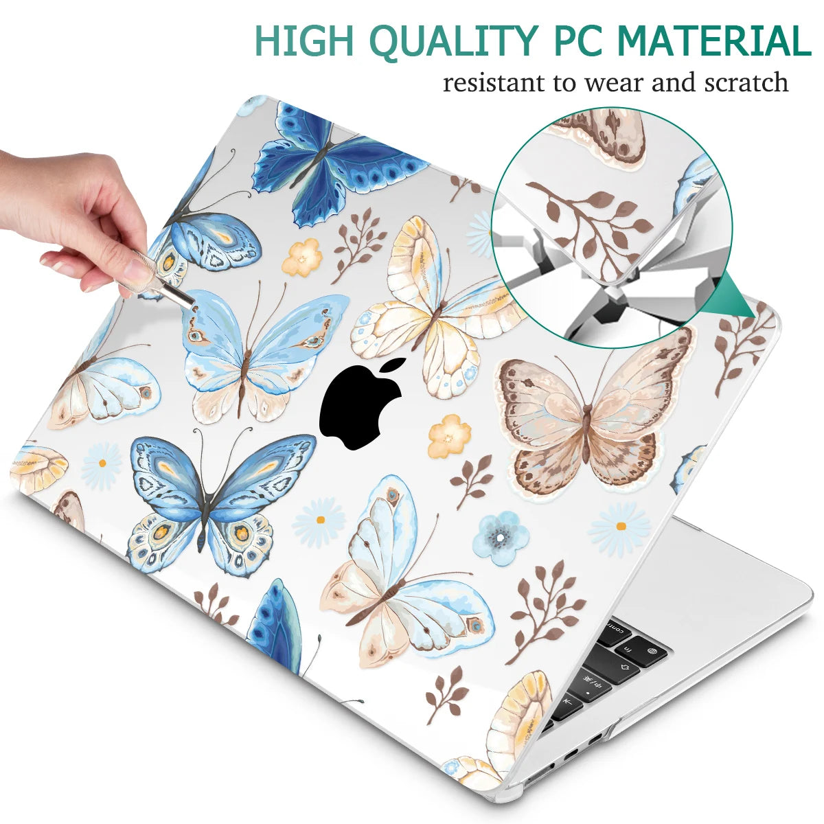Blue Butterfly Crystal Case for MacBook