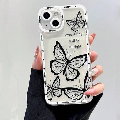 Pink Butterfly iPhone Cover