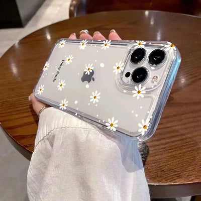 Flowers Pattern Transparent Cover