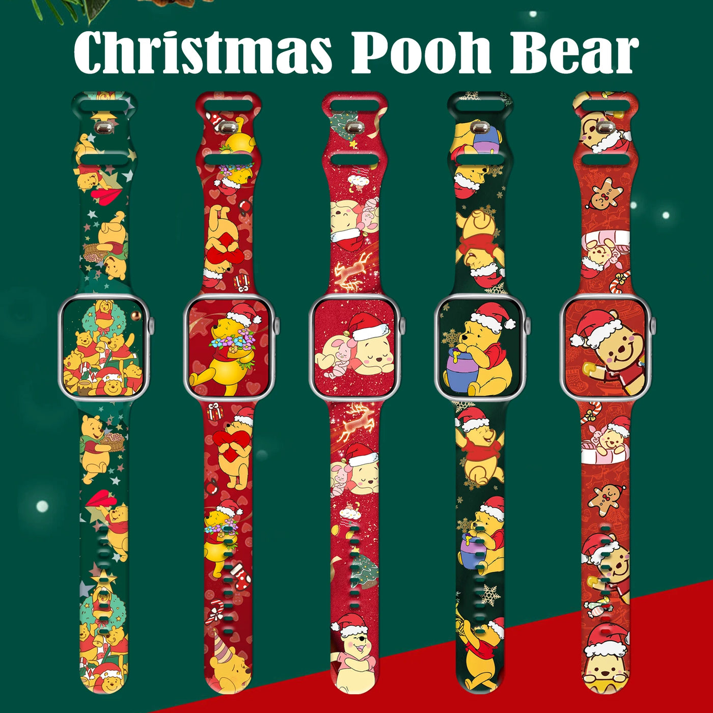 Disney Pooh Bear Christmas Strap for Apple Watch