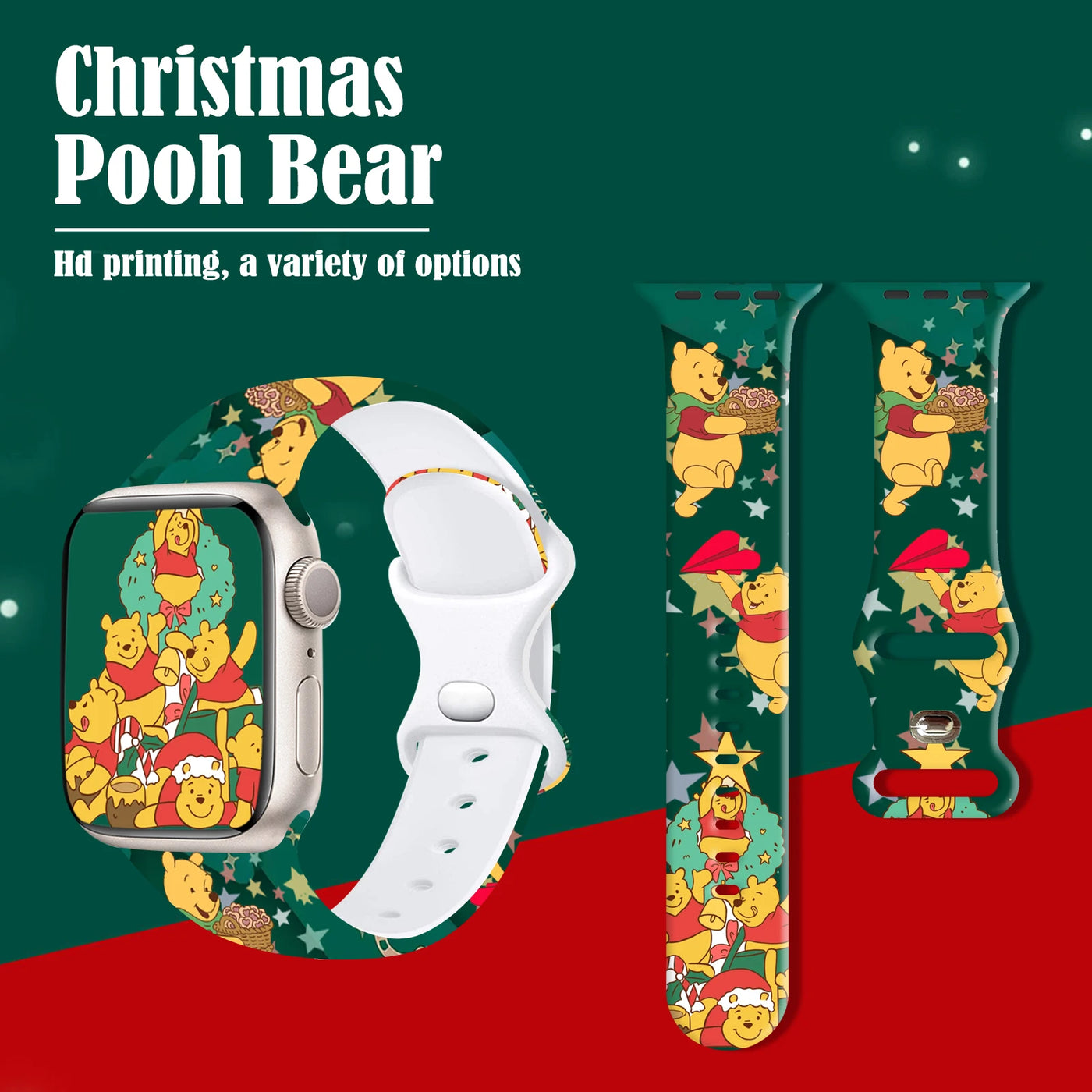 Disney Pooh Bear Christmas Strap for Apple Watch